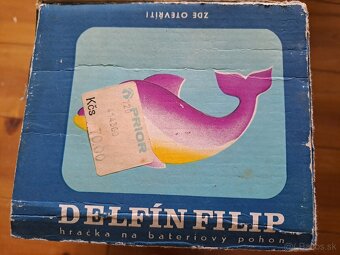 Retro hračka Delfín Filip s původní krabicí, 1977 - 5