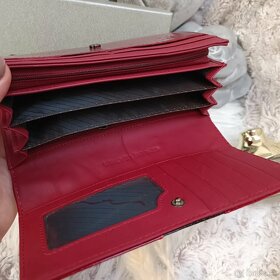 Krásna červená KOŽENÁ peňaženka - 5