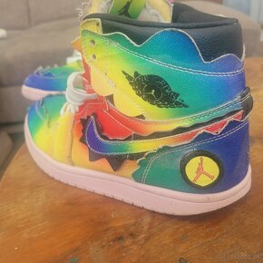 J Balvin Air Jordan 1 High OG Multi Color Sneaker - 5