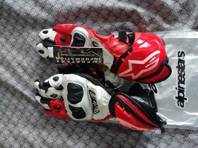 Celokožené rukavice na motorku Alpinestars. - 5