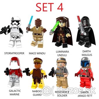 Rôzne figúrky Star Wars 7 (8ks) typ lego - nové - 5