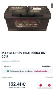 Autobateria MAXGEAR 110 Ah, 950 A - 5