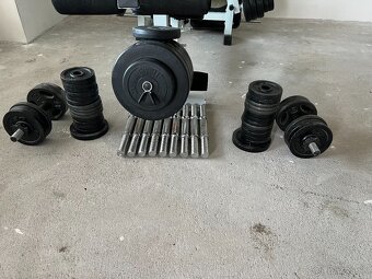 Set bench press + závažia - 5