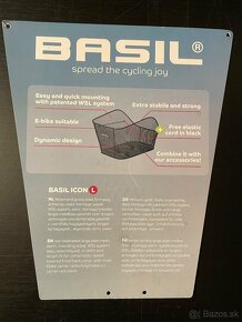 Basil Icon Basket Košík na bicykel Black L - 5