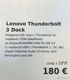 Lenovo Thunderbolt 3 Dock + 135W adaptér - 5