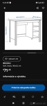 Stolík na počítač IKEA Brusali - 5