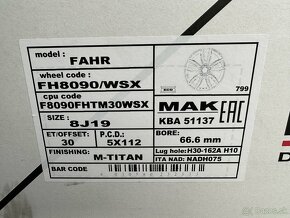 MAK FAHR M-TITAN 5X112 R19 8J ET30 - 5