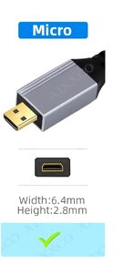 HDMI na mikro HDMI kábel 7,5 metra - 5