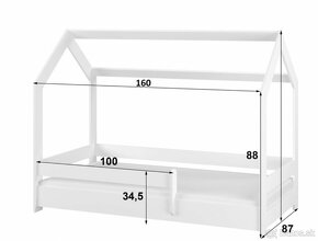 Detská posteľ Montessori junior Domčeková posteľ - 5