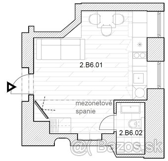 Na predaj atypický 1 izbový byt v centre mesta - 5