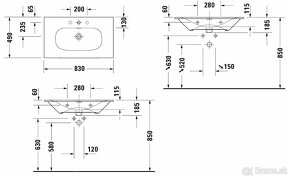 Duravit Viu umyvadlo 830x490 mm - 5