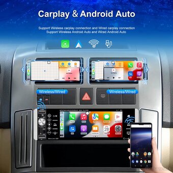 LeeKooLuu 5188W 1Din Android Auto CarPlay MP5 Radio - 5