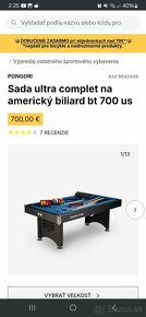 Predám billiard bt-700 Us  cela výbava okrem kefy - 5