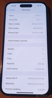 iPhone 14 PRO GOLD 128GB 100% tná 3200mAh baterka - 5