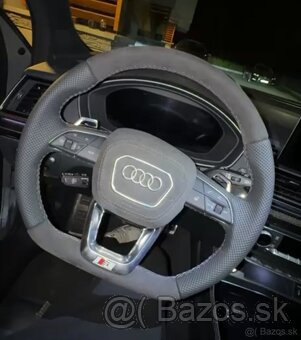 AUDI ŠPORTOVÝ VYHRIEVANÝ - ALKANTARA / KOŽA biela niť - 5