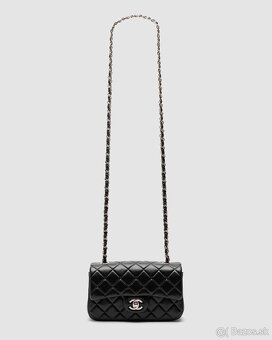 Kabelka Chanel Classic 1.55 Small Single Flap Black/Silver - 5