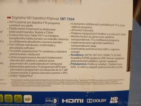 Digitalny HD satelitny prijimac SRT 7504 na skylink - 5