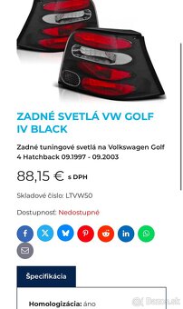 Zadne svetlá Golf4 - 5