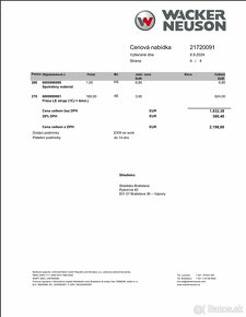 Predám vibračnú dosku Wacker Neuson DPU 6055 - 5