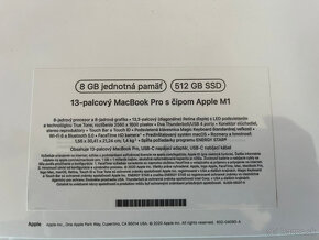 Predám MacBook Pro 13” (M1, 2020) – úplne nový, nerozbalený - 5