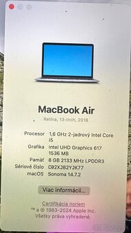 Apple MacBook AIR 2018 RETINA 128GB 13,3" - 5