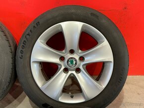 R16 5x112 Original Skoda SuperB 7J ET45  +205/55 letné pneu - 5