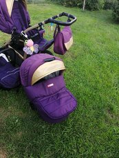 SET Kočík Baby lux  de luxe purple 3v1+golfac - 5