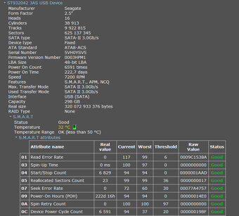 Externy HDD 320GB Seagate 2,5" - 5