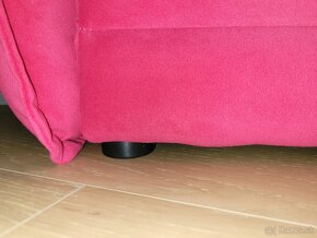 Robustný ružový detský gauč, rozkladacia pohovka - 5
