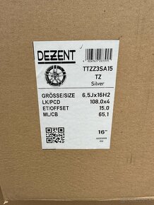 DEZENT 4X108 R16 6,5J ET15 PEUGEOT CITROEN OPEL - 5