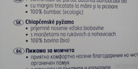 Pyžamo nové č. 122 /128a146 /152 z biobavlny. - 5