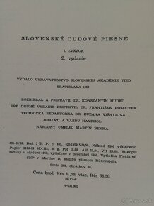 Slovenské ľudové piesne 1-2 (1959, 1954) - 5