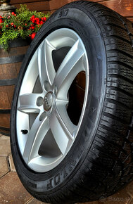 elektróny R17 5x112, zimné pneu Dunlop 225/50, orig. Audi A4 - 5