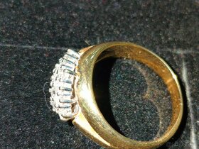 Zlaty damsky prsten Diamanty Punc 0,585 Rozmer 55 - 5