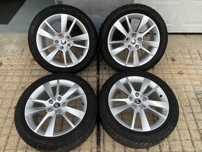 5x112 R17 original Škoda Octavia 3 TRIUS + letné pneu 6mm - 5