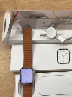 Predám Apple Watch 7 45mm Starlight - 5