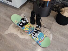 Snowboard komplet 115 cm s viazaním + topánky - 5