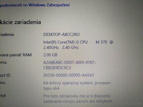 rozpredám plnefunkčný notebook Hp elitebook 8540p - 5