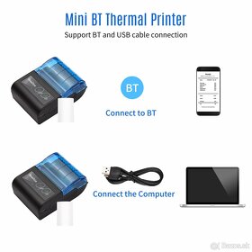 Termotlačiareň 58mm bluetooth / tlačiareň na bločky - 5