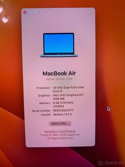 Macbook Air 13'' Retina 2018 - i5/8GB/128GB - 5