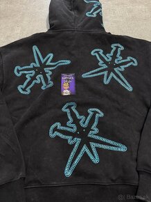 Unknown London Rhinestones Dagger Hoodie - Black/Blue - 5