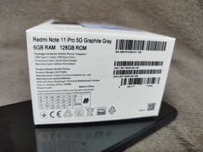 xiaomi redmi note 11 pro 5G graphite gray 6GB RAM 128GB - 5