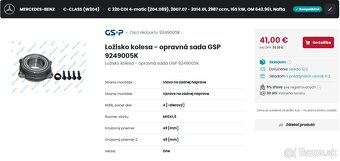 Zadné ložiská Mercedes C W204 320CDI 4Matic - 5