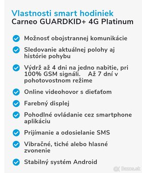 Detské smart hodinky Carneo GUARDKID+ 4G Platinum - čierne - 5