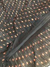 Plisované letné čierne bodkované šaty GATE - 5