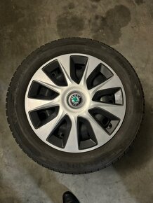 Zimná sada Škoda Fabia 185/60 R15 88T + plechové disky - 5