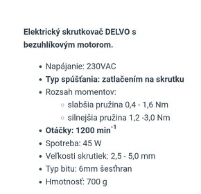 El. skrutkovac DELVO DLV30A12P - 5