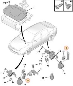 tiahlo zadneho vyskaca citroen C5 X7 2008+, C6, P 407, 508 - 5