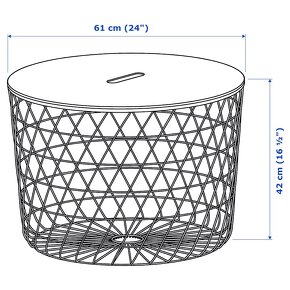 Predam stolik s úložným priestorom - Ikea KVISTBRO biely, 61 - 5