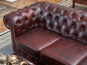 Pohovka Chesterfield top kůže - 5